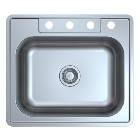 Single Blow Stainless Steel Topmount Sink